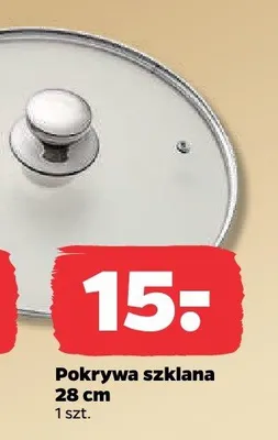 Pokrywa szklana 28 cm promocja w Netto