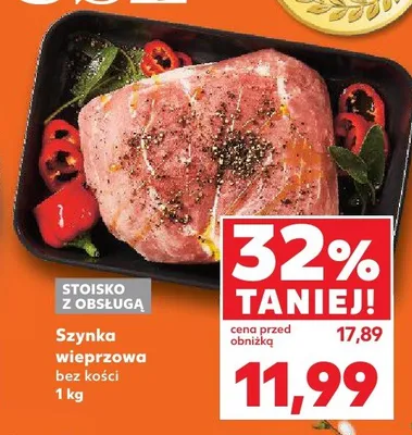 Szynka wieprzowa bez kości promocja w Kaufland