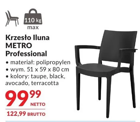 Krzesło Iluna METRO Professional promocja w Makro