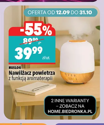 Nawilżacz powietrza z funkcją aromaterapii Huslog promocja w Biedronka