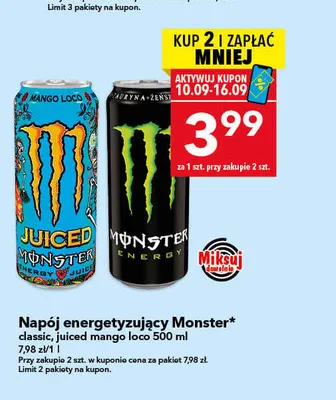 Napój energetyczny classic Black promocja w LEWIATAN