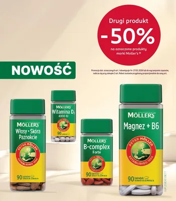 Suplement diety Möller's Włosy Skóra Paznokcie promocja w Rossmann