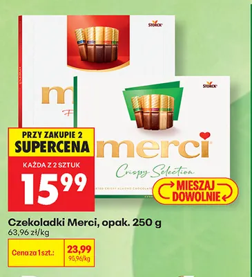 Czekoladki Merci Crispy Selection promocja w Biedronka