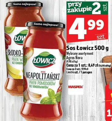 Sos Łowicz 500 g promocja w TOPAZ