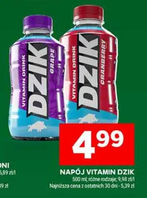Napój vitamin dzik promocja w Stokrotka