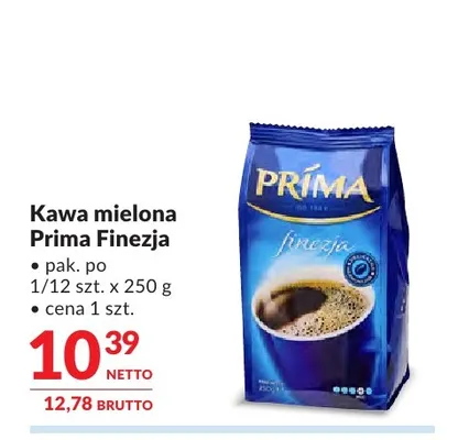 Kawa mielona Prima Finezja promocja w Makro