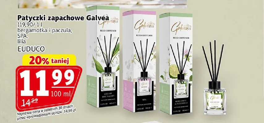 Patyczki zapachowe SPA Galvea promocja w Prim Market