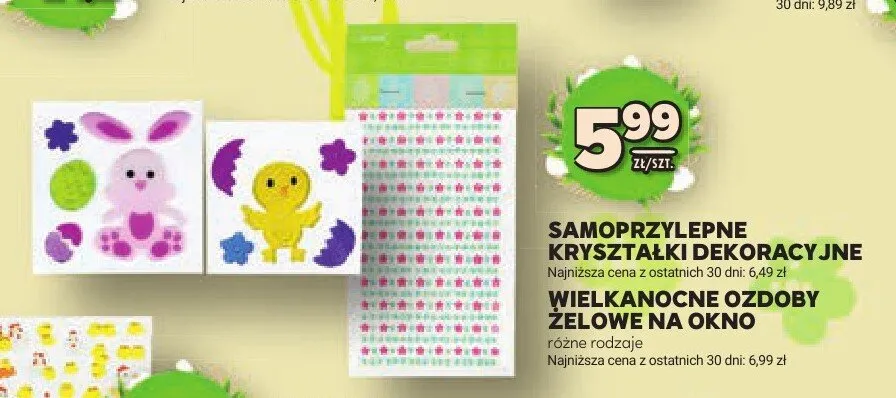 Wielkanocne ozdoby żelowe na okno promocja w Stokrotka
