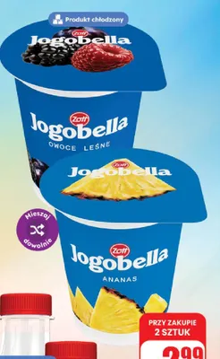 Jogurt owocowy Jogobella owoce leśne Zott promocja w Dino