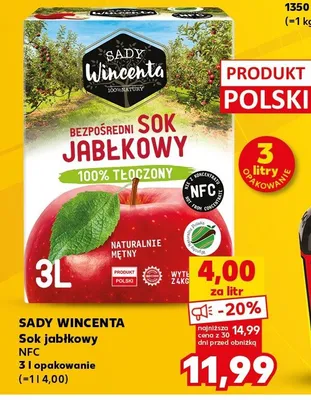 Sok jabłkowy NFC promocja w Kaufland