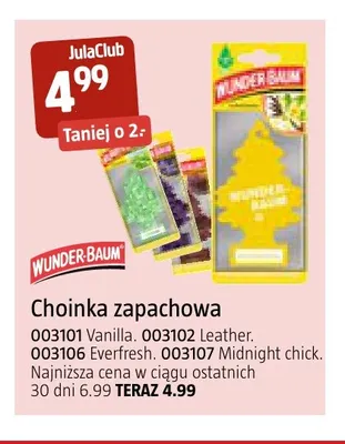 Choinka zapachowa Leather Wunder-Baum promocja w Jula