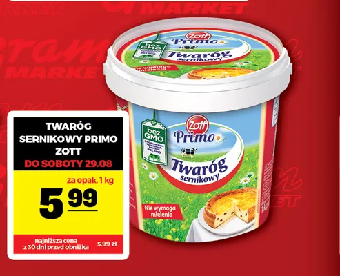 Twaróg sernikowy Primo Zott promocja w Gram Market