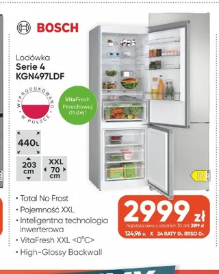 Lodówka Bosch Serie 4 KGN497LDF promocja w Max Elektro