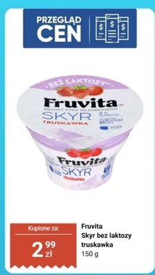 Jogurt Skyr bez laktozy truskawka promocja w Biedronka