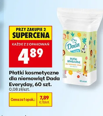 Płatki kosmetyczne dla niemowląt Dada Everyday promocja w Biedronka