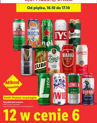 Piwo Kasztelan Niepasteryzowane promocja w Lidl