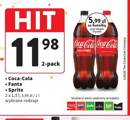 Napój gazowany Sprite 2-pak promocja w Intermarche