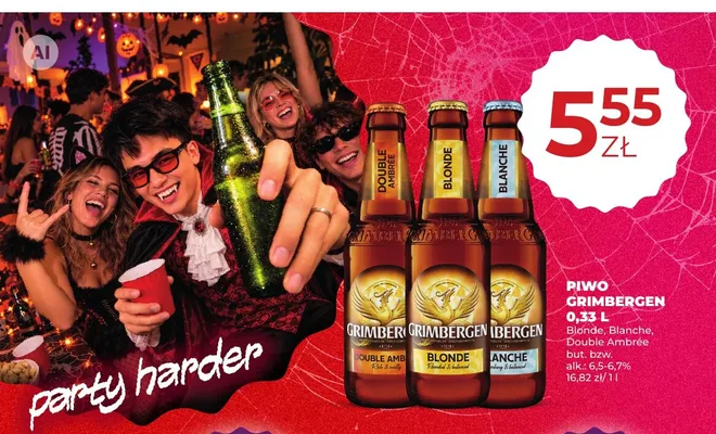 Piwo Grimbergen Blanche promocja w Duży Ben