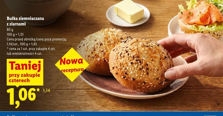 Bułka ziemniaczana z ziarnami promocja w Lidl