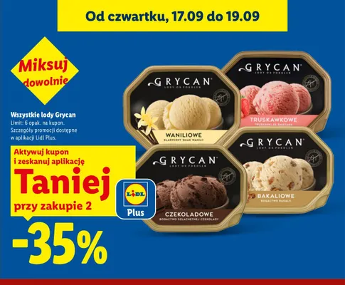 Lody czekoladowe Grycan promocja w Lidl