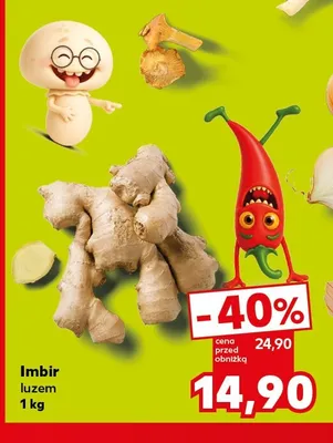 Imbir świeży luzem promocja w Kaufland