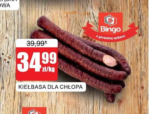 Kiełbasa dla chłopa Bingo promocja w Bingo