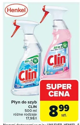 Płyn do szyb 500 ml różne rodzaje promocja w Carrefour