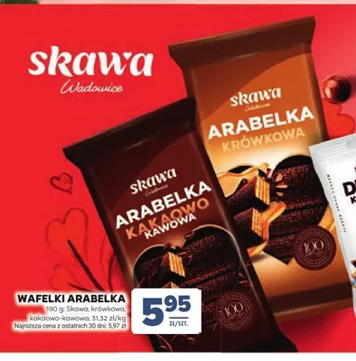 Wafelki Arabelka kakaowo-kawowa Skawa promocja w Stokrotka