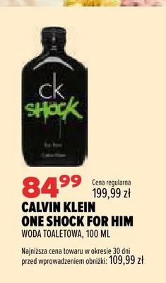 Woda toaletowa Calvin Klein One Shock For Him promocja w Drogerie Natura