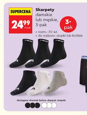 Skarpety męskie Head 3-pak promocja w Biedronka