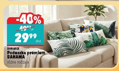 Poduszka premium BAHAMA różne rodzaje promocja w Biedronka Home