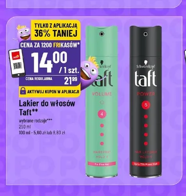 Lakier do włosów Taft Power promocja w POLOmarket