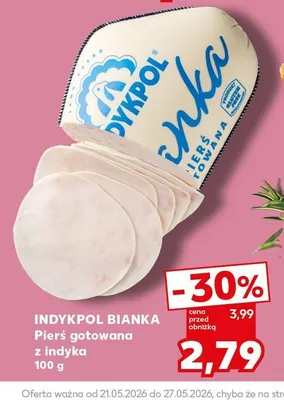 Pierś gotowana z indyka Indykpol Bianka promocja w Kaufland