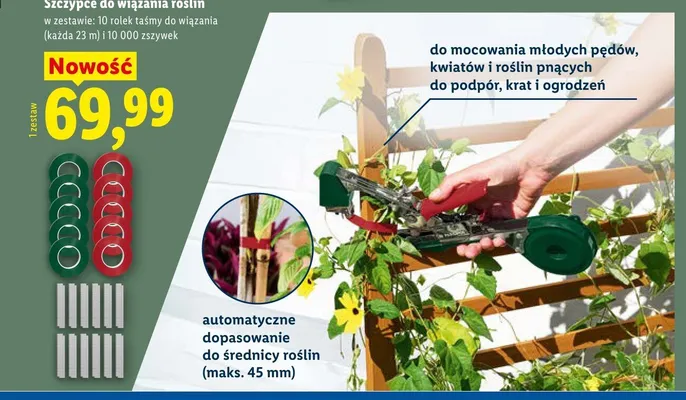 Szczypce do wiązania roślin promocja w Lidl