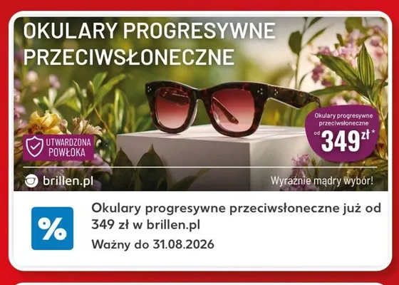 Okulary progresywne przeciwsłoneczne brillen.pl promocja w Kaufland