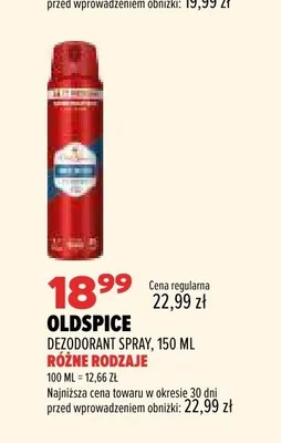 Dezodorant spray Old Spice Captain promocja w Drogerie Natura