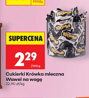 Cukierki Krówka mleczna Wawel na wagę promocja w Biedronka