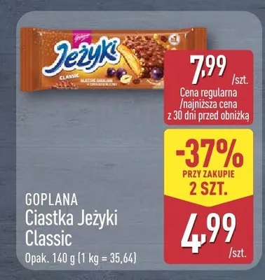 Ciastka Jeżyki Classic promocja w Aldi
