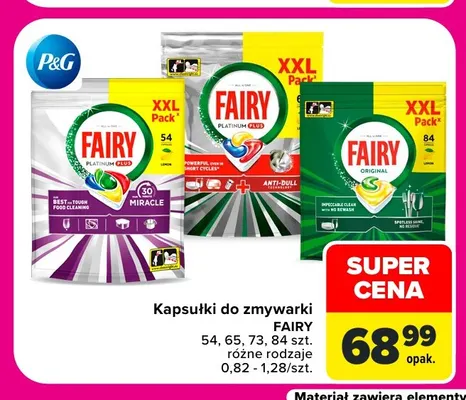 Kapsułki do zmywarki Fairy Platinum Plus Lemon promocja w Carrefour