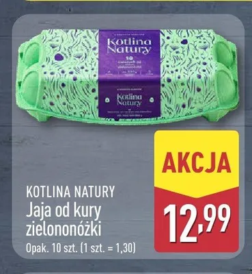 Jaja od kury zielononóżki Kotlina Natury 10-pak promocja w Aldi