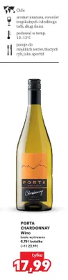 Wino białe wytrawne Porta Chardonnay promocja w Kaufland