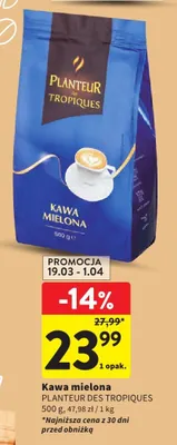 Kawa mielona promocja w Intermarche