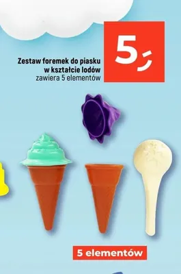 Zestaw foremek do piasku w kształcie lodów promocja w Dealz