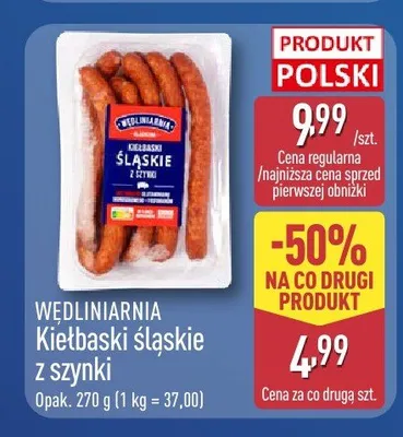 Kiełbaski śląskie z szynki Wędliniarnia promocja w Aldi