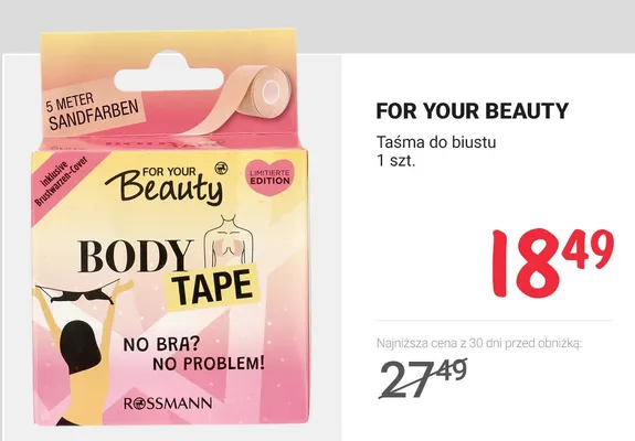 Taśma do biustu promocja w Rossmann