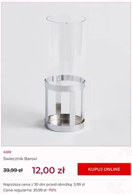 Świecznik Barovi home&you promocja w home&you