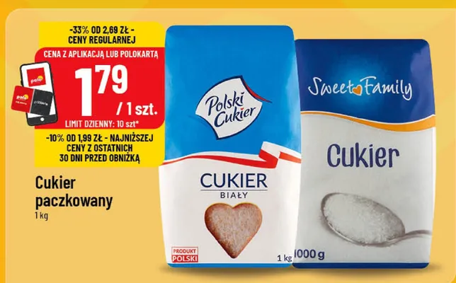 Cukier paczkowany biały promocja w POLOmarket
