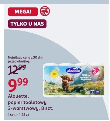 Alouette papier toaletowy 3-warstwowy promocja w Rossmann