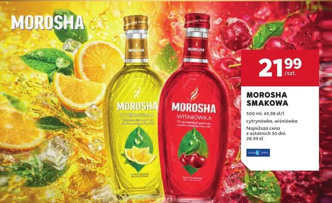 Wódka smakowa Morosha cytrynówka, wiśniówka promocja w Stokrotka