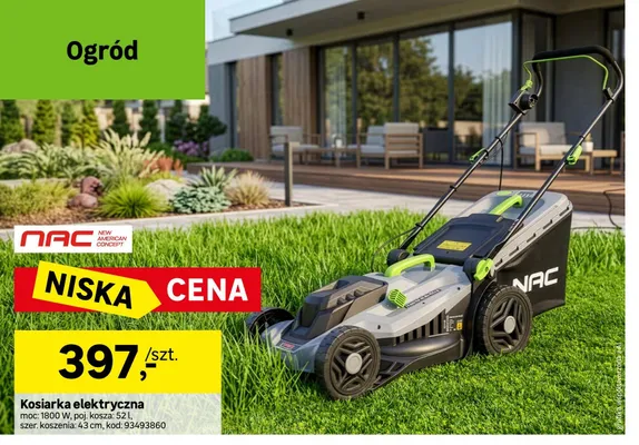 Kosiarka elektryczna NAC promocja w Leroy Merlin